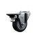 Service Caster 3.5'' Thermo Rubber Wheel Swivel Bolt Hole Caster with Posi Lock Brake SCC-BH20S3514-TPRB-PLB - alternate 1